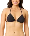 Salt + Cove Salt Cove Juniors Metallic Triangle Bikini Top Bottoms Exclusively At Macys In Black