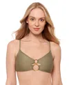 Salt + Cove Juniors' O-ring Bikini Top, Exclusively At Macy's In Sage Green