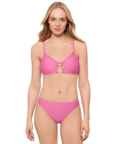 Salt + Cove Salt Cove Juniors O Ring Bikini Top Hipster Bottoms Exclusively At Macys In Sage Green