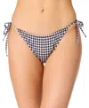 Salt + Cove Juniors' Plaid Side-tie Bikini Bottoms, Exclusively At Macy's In Multi