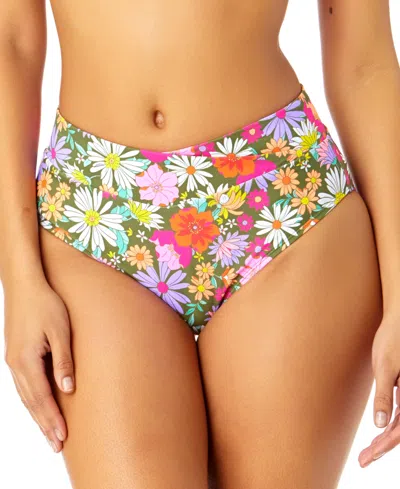 Salt + Cove Juniors' Printed High-waist Swim Bottoms, Created For Macy's In Multi