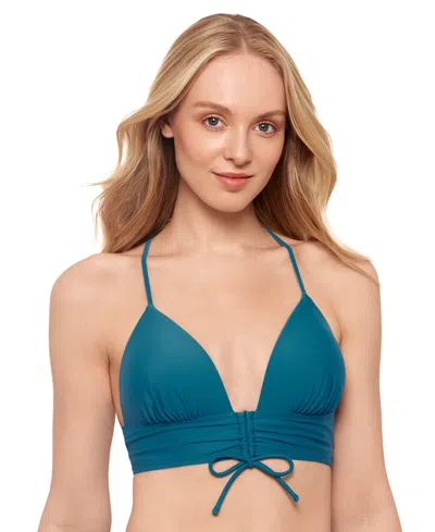 Salt + Cove Juniors' Push-up Midkini Top, Exclusively At Macy's In Deep Seas
