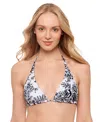 Salt + Cove Juniors' Reversible Triangle Bikini Top, Exclusively At Macy's In Black,white