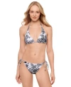 Salt + Cove Juniors' Reversible Triangle Bikini Top, Exclusively At Macy's In Black,white