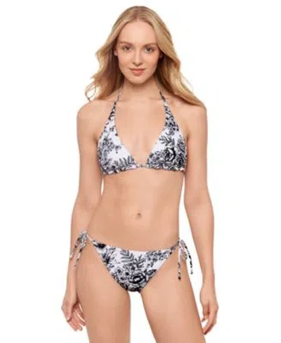 SALT + COVE SALT COVE JUNIORS REVERSIBLE TRIANGLE BIKINI TOP SIDE TIE BOTTOMS EXCLUSIVELY AT MACYS