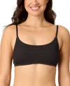 Salt + Cove Juniors' Rib Scrunch Scoop-neck Bralette Bikini Top, Exclusively At Macy's In Black