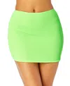 SALT + COVE JUNIORS' RIBBED PULL-ON SWIM SKIRT, CREATED FOR MACY'S