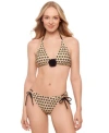 Salt + Cove Salt Cove Juniors Rosette Convertible Bikini Top Side Tied Bottoms Exclusively At Macys In Linen