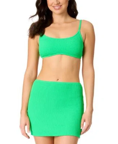 Salt + Cove Salt Cove Juniors Scoop Neck Bralette Bikini Top Ribbed Pull On Cover Up Skirt Exclusively At Macys
