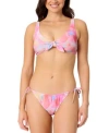Salt + Cove Salt Cove Juniors Sunset Palms Bikini Bottoms Macys Salt Tie Front Bikini Top Exclusively At Macys