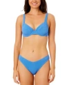 Salt + Cove Salt Cove Juniors Wavy Underwire Bralette Bikini Scrunch V Front Hipster Bottoms Exclusively For Mac In Capri