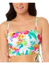 Salt + Cove Juniors Womens Beachwear Floral Print Bikini Swim Top In Multi