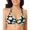 Salt + Cove Juniors Womens Beachwear Summer Bikini Swim Top In Black