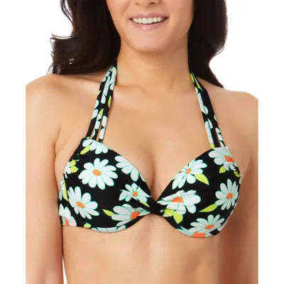 Salt + Cove Juniors Womens Beachwear Summer Bikini Swim Top In Black
