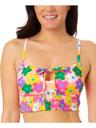 Salt + Cove Juniors Womens Beachwear Summer Bikini Swim Top In Multi