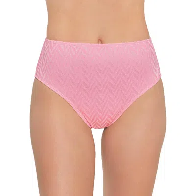 Salt + Cove Juniors Womens Chevron High Waist Swim Bottom Separates In Pink