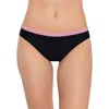 Salt + Cove Juniors Womens Contrast Trim Hipster Swim Bottom Separates In Black