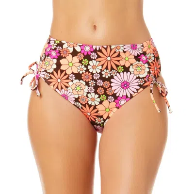 Salt + Cove Juniors Womens Floral Print High Waist Swim Bottom Separates In Multi
