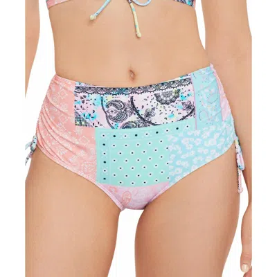Salt + Cove Juniors Womens High Waist Printed Swim Bottom Separates In Multi