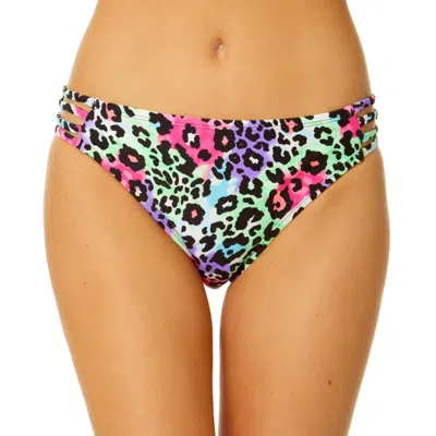 Salt + Cove Juniors Womens Leopard Print Strappy Swim Bottom Separates In Multi
