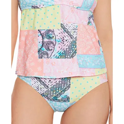 Salt + Cove Juniors Womens Patchwork Nylon Swim Bottom Separates In Multi