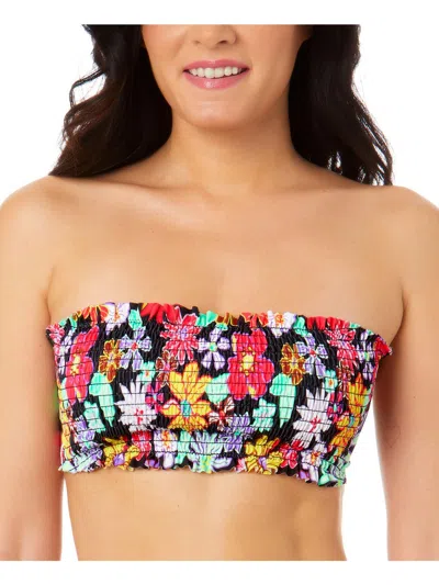Salt + Cove Juniors Womens Printed Bandeau Bikini Swim Top In Multi