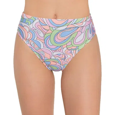 Salt + Cove Juniors Womens Printed High Waist Swim Bottom Separates In Multi
