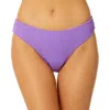 Salt + Cove Juniors Womens Ribbed Hipster Swim Bottom Separates In Purple