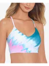 Salt + Cove Juniors Womens Tie-dye Lace-up Bikini Swim Top In Multi