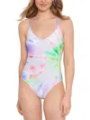 Salt + Cove Juniors Womens Tie-dye Moderate One-piece Swimsuit In Multi
