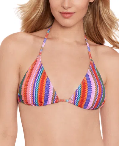 Salt + Cove Juniors' Ziggy Pop Triangle Bikini Top In Multi