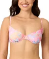 Salt + Cove Macys  Juniors' Sunset Palms Underwire Bikini Top, Exclusively At Macy's In Pink