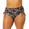 Salt + Cove Plus Womens Floral Print Gathered Swim Bottom Separates In Multi