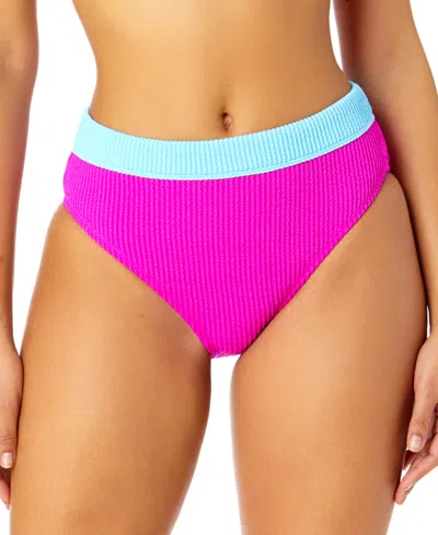Salt + Cove Salt & Cove Juniors' Colorblocked Bikini Bottoms, Created For Macy's In Pink