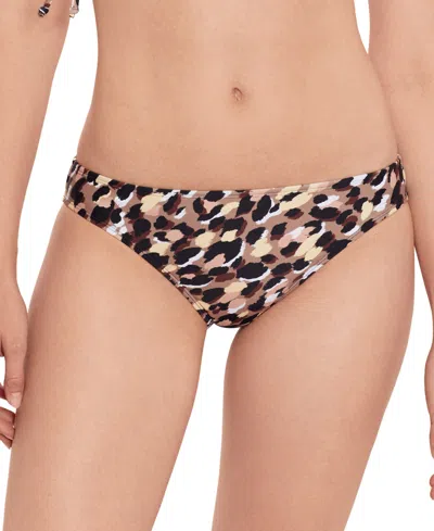Salt + Cove Women's Animal-print Hipster Bikini Bottoms, Created For Macy's In Neutral Multi
