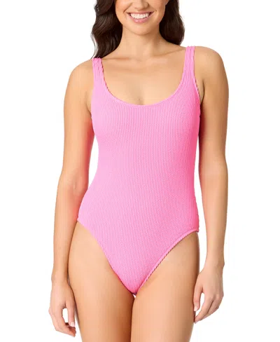 Salt + Cove Women's Mint Tea Rib Scrunch One-piece Swimsuit, Exclusively At Macy's