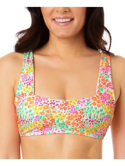 Salt + Cove Womens Floral Removable Padding Bikini Swim Top In Multi