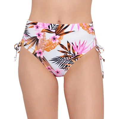 Salt + Cove Womens Lace-up High-waist Swim Bottom Separates In Multi