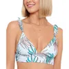 Salt + Cove Womens Printed Ruffled Swim Top Separates In Multi