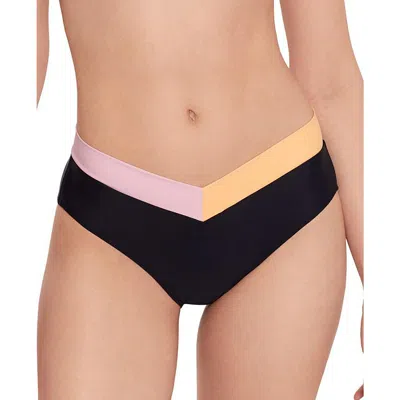 Salt + Cove Juniors' Color Blocked Bikini Bottoms, Created For Macy's In Black Multi