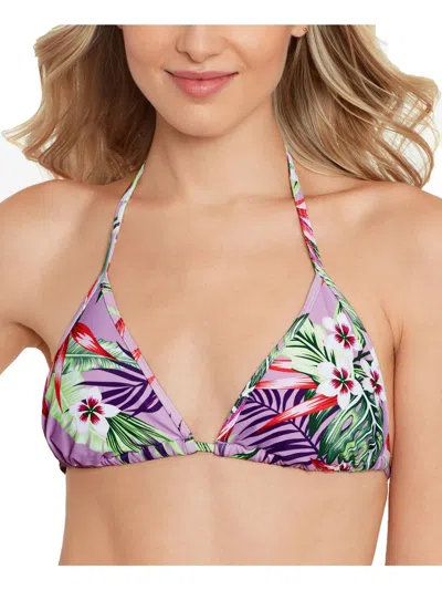Salt + Cove Womens Summer Beachwear Bikini Swim Top In Multi