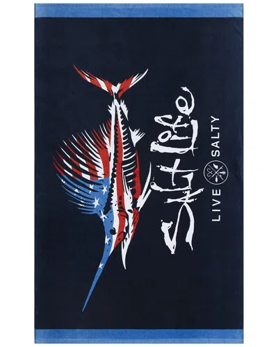 Salt Life American Bones Beach Towel In Black