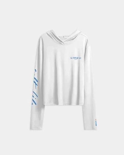 Salt Life Aquarium Turtle Performance Hoodie In White