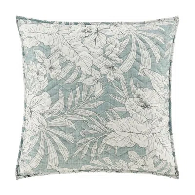 Salt Life Auckland 20" Square Quilted Decorative Throw Pillow In Aqua