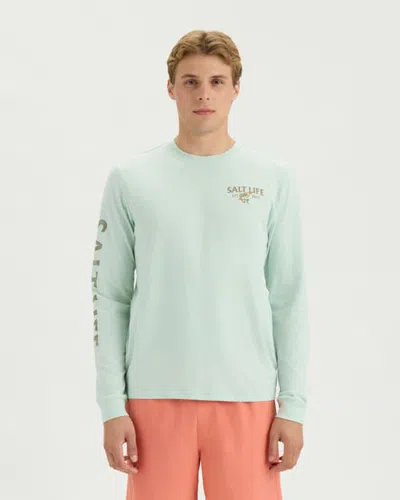 Salt Life Backcountry Waters Long Sleeve Tee In Green
