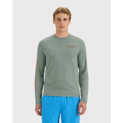 Salt Life Bluewater Kings Performance Long Sleeve Tee In Green