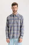 Salt Life Breezers Long Sleeve Button Down Performance Shirt In Multi