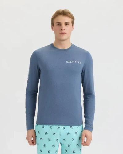 Salt Life Canopy Performance Long Sleeve Tee In Blue