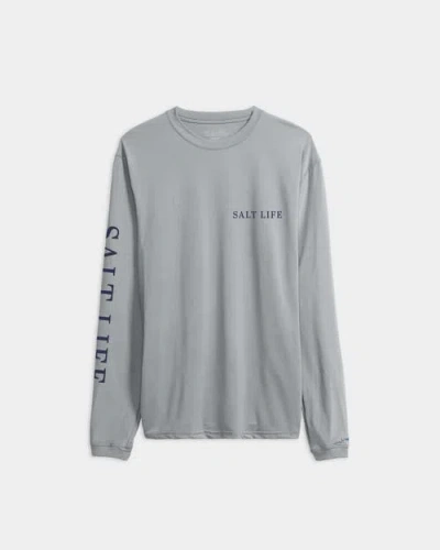 Salt Life Canopy Performance Long Sleeve Tee In Gray