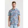 Salt Life Canopy Short Sleeve Button Down In Blue